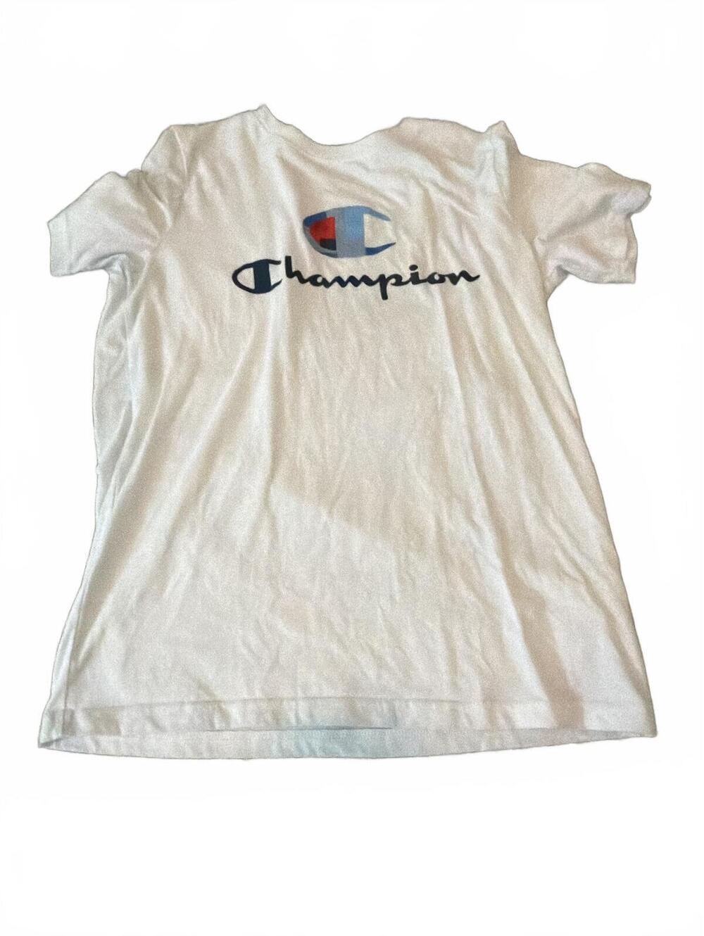Champion Boys White T-Shirt XL Authentic Athleticwear